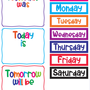 Days of the Week Wall Chart - Image 1